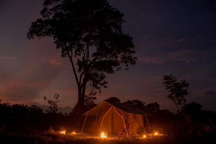 Your campsite at the dusk